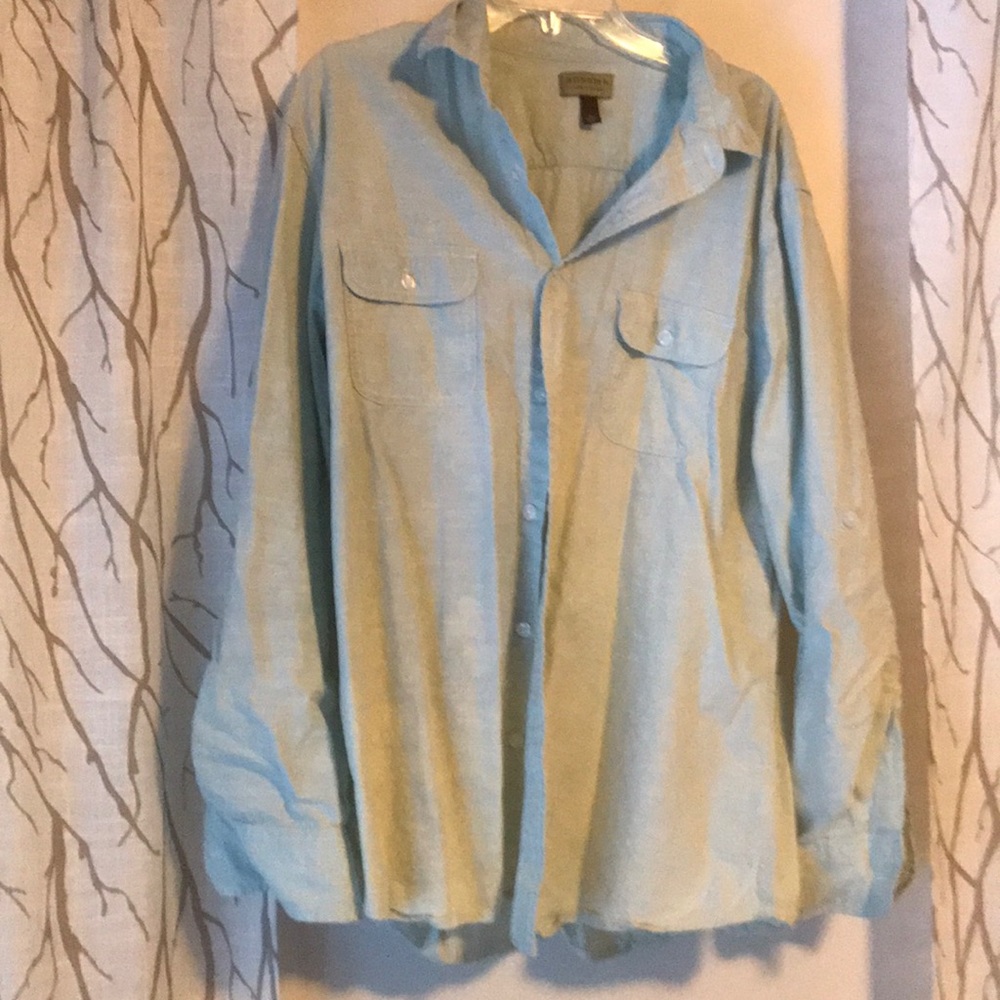 Light mint button up shirt